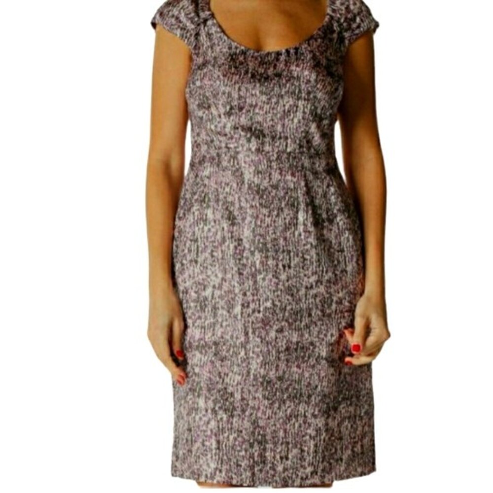 Banana Republic Pink & Purple Silk Midi Dress nwot 14